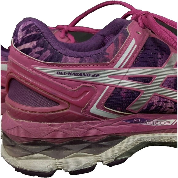 ASICS Gel-Kayano 22 - Women's Sz 10 - Purple & Pink Running/Jogging Shoes- T597N - Picture 5 of 9